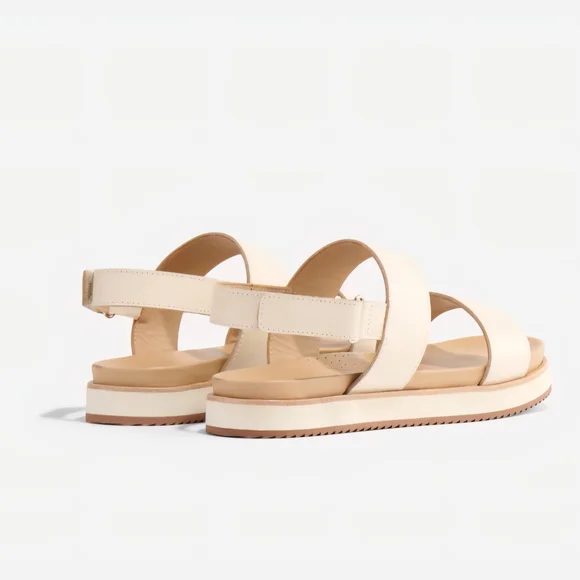 Nisolo Flat Form Sandals in Bone - Picture 3 of 11